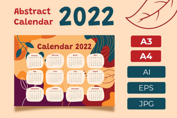 Abstract Natural Calendar 2022: Elevate Your Design Projects