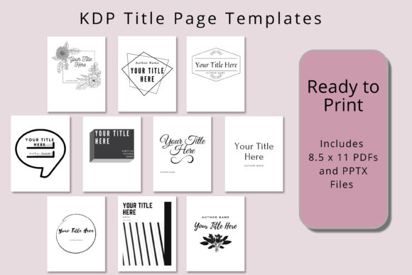 Elevate Your Publishing with Versatile KDP Title Page Templates