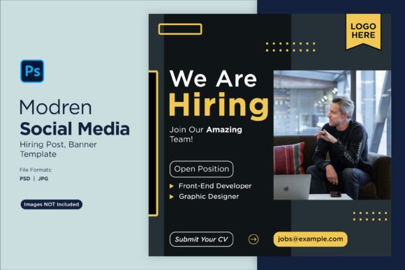 Instantly Professional Hiring Graphics with We Are Hiring Social Media Post 64