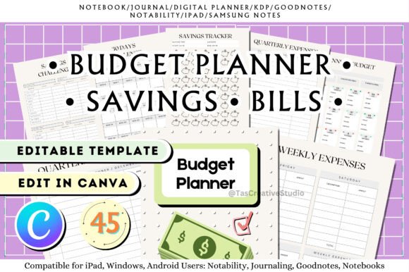 Master Your Money with the Budget Planner Bundle Canva Template