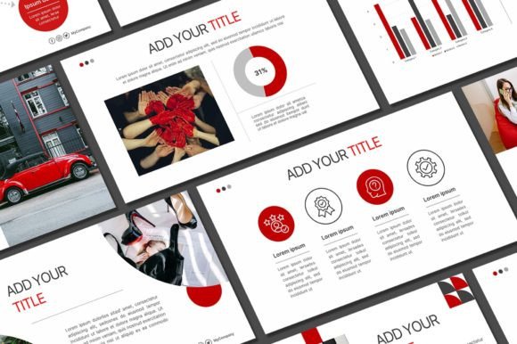 Red Powerpoint Template Business by Sky Creation