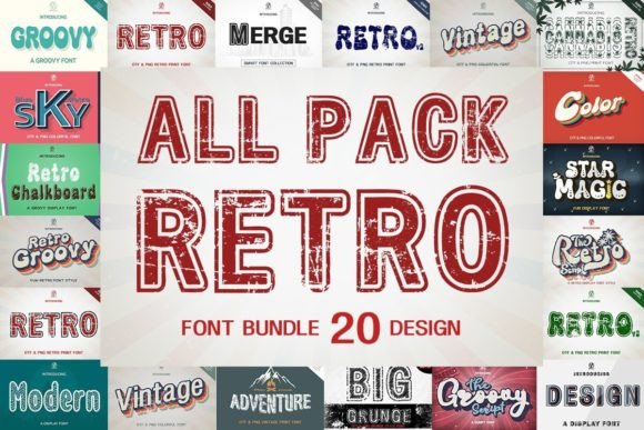 Timeless Style, Modern Projects: The All Pack Retro Font Bundle