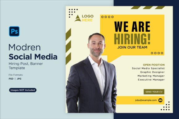 We Are Hiring Social Media Post 99: A Design Template for Modern Recruitment